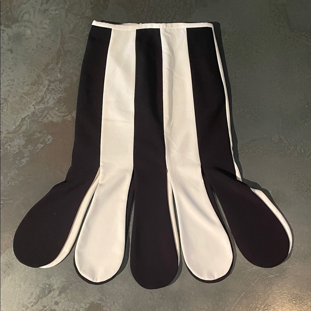 Victoria Beckham Black and White Midi Skirt